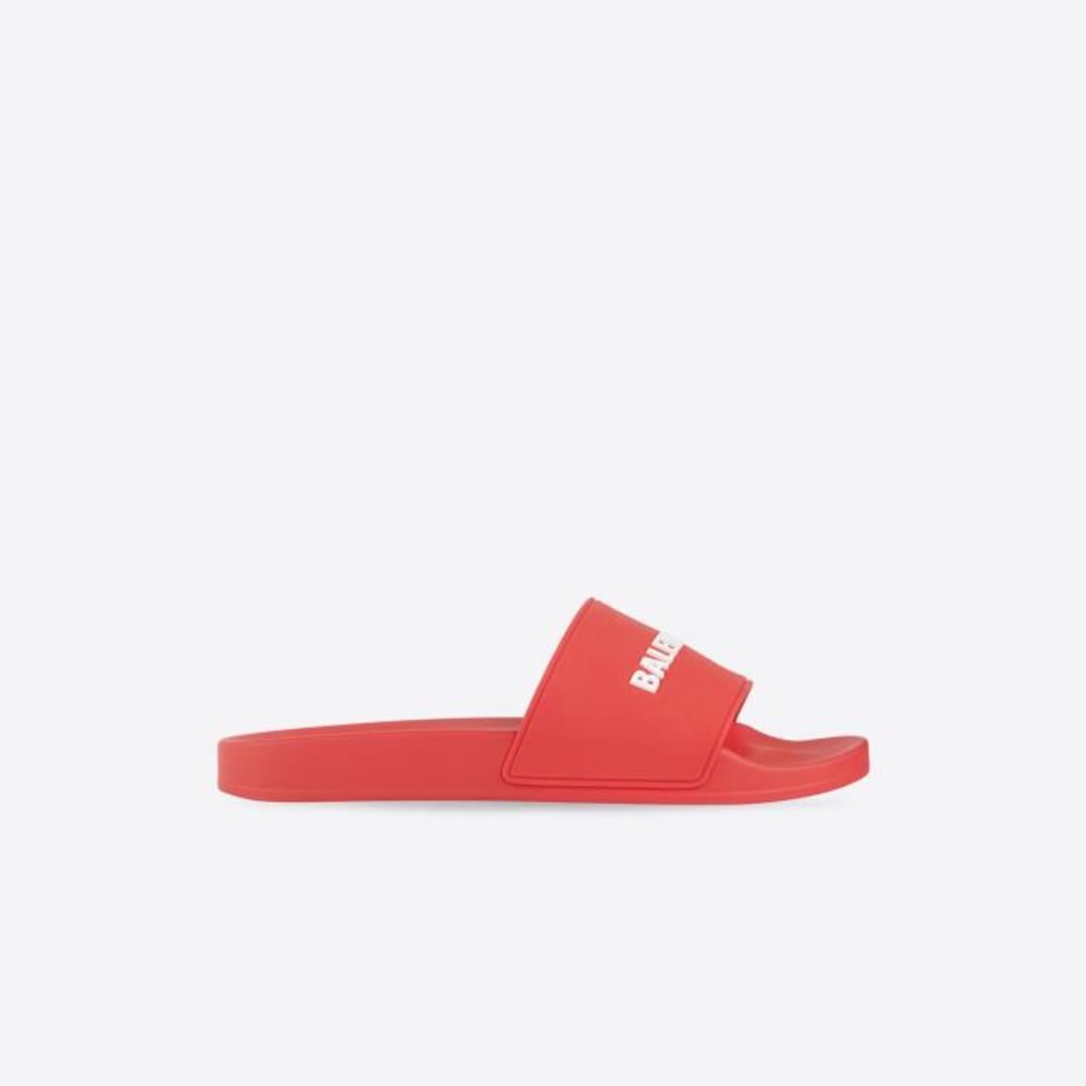 발렌시아가 남성 샌들 슬리퍼 Mens Pool Slide Sandal in Red/white 565826W1S806090이끌라발렌시아가