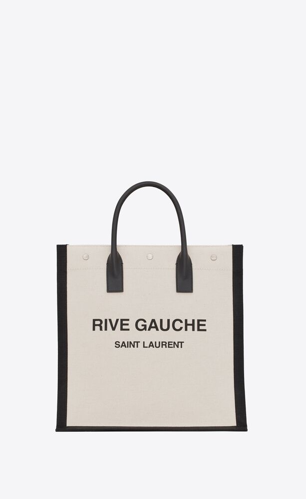 생로랑 남성 토트백 탑핸들백 632539FAABR9083 rive gauche north/south tote bag in printed linen and leather이끌라생로랑