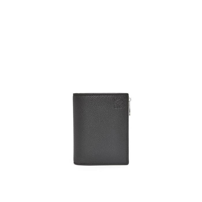 로에베 남성 반지갑 Slim compact wallet in soft grained calfskin Black C660W73X01-1100이끌라로에베
