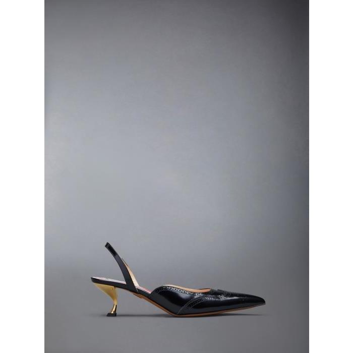 톰브라운 여성 펌프스 힐 FFH292A-00003-001 Smooth Calf Wingtip Curved Heel Slingback이끌라톰브라운