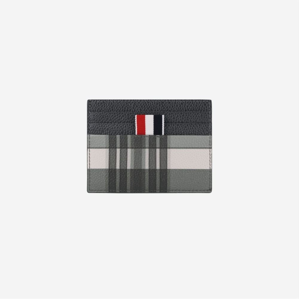 톰브라운 마드라스 페블 그레인 레더 사선 싱글 카드 홀더 블랙 화이트 MAW220A-L0041-980이끌라톰브라운