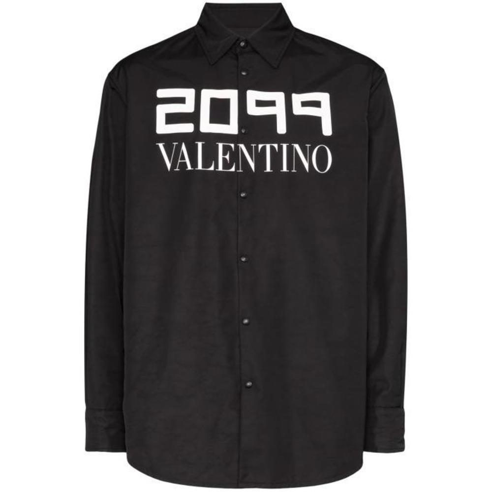 발렌티노 남성 아우터 VCIA975T6 2099 로고 프린트 셔츠 재킷이끌라발렌티노