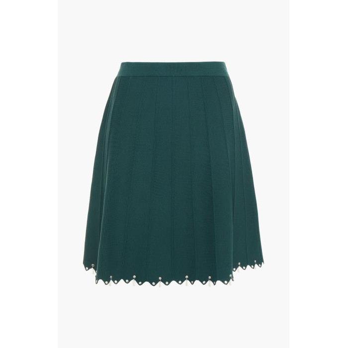 산드로 여성 스커트 Forest green Amyla embellished stretch knit mini skirt | SANDRO | THE OUTNET 25185454456323596이끌라산드로