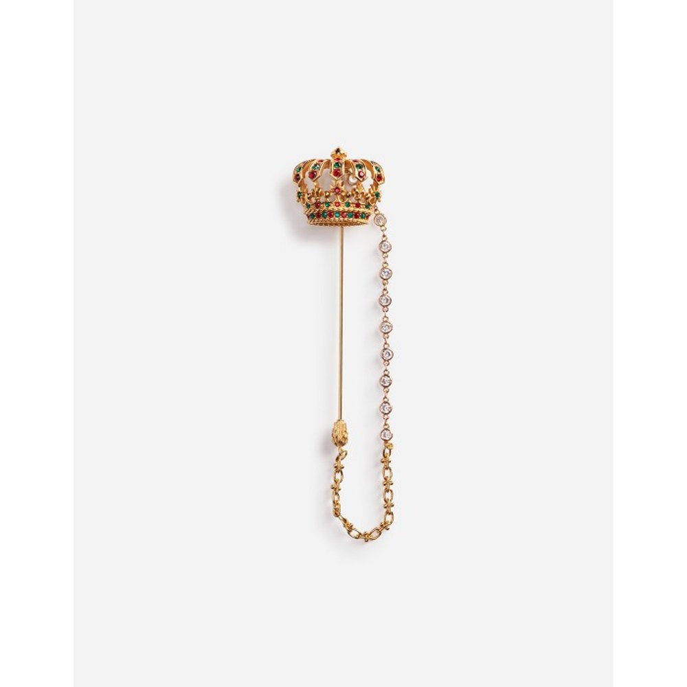 돌체앤가바나 남성 주얼리 Metal brooch with crown and rhinestones WPM1C3W111187579이끌라돌체 앤 가바나