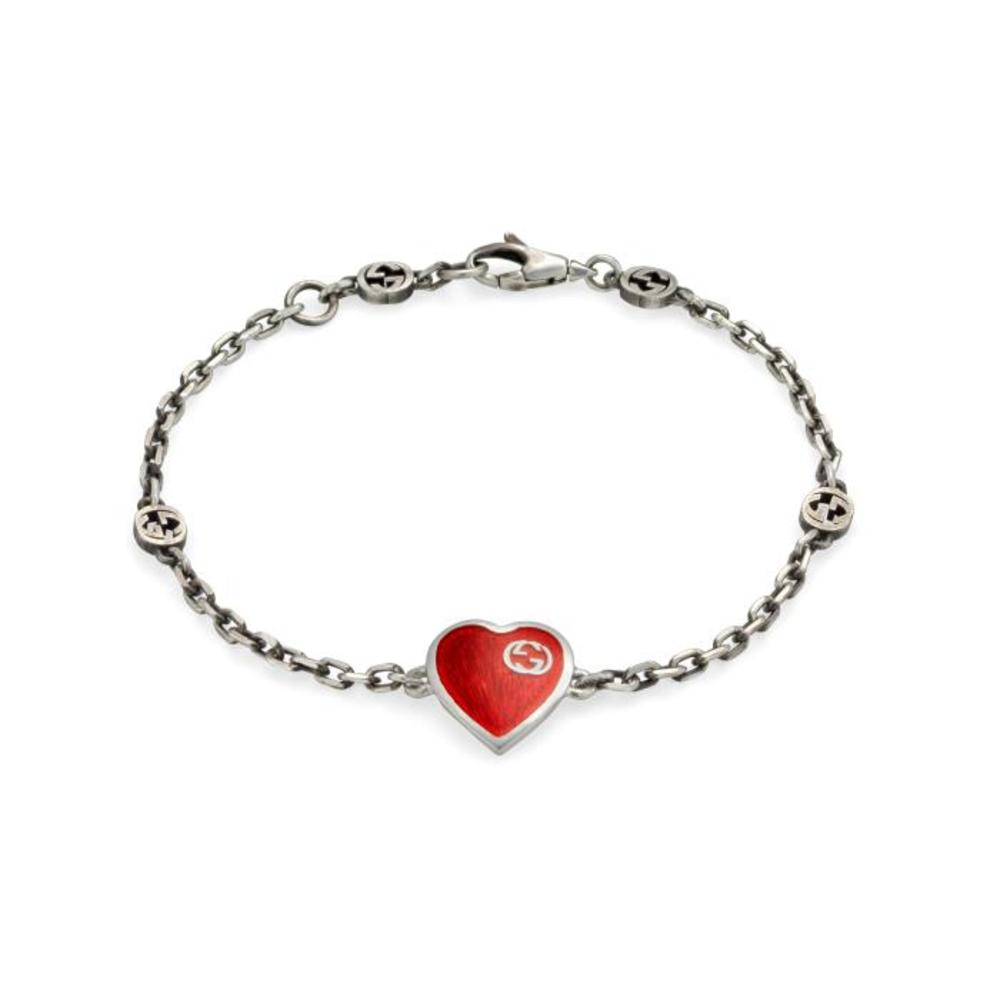 구찌 여성 팔찌 645546 J89B4 1192 Gucci Heart bracelet with InterlockingG이끌라구찌