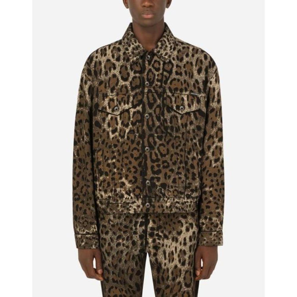 돌체앤가바나 남성 자켓 블레이저 Leopard print denim jacket G9UW6DG8EI1S9001이끌라돌체 앤 가바나