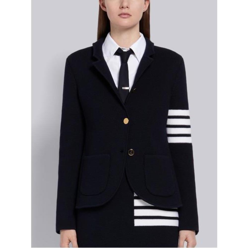 톰브라운 여성 자켓 블레이저 Navy Fine Merino Wool Links Stitch Classic 4 Bar Jacket FKJ042A-00014-415이끌라톰브라운