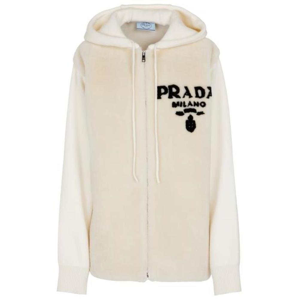 프라다 여성 후드티후드집업 Shearling&amp;cashmere hoodie P00571924이끌라프라다