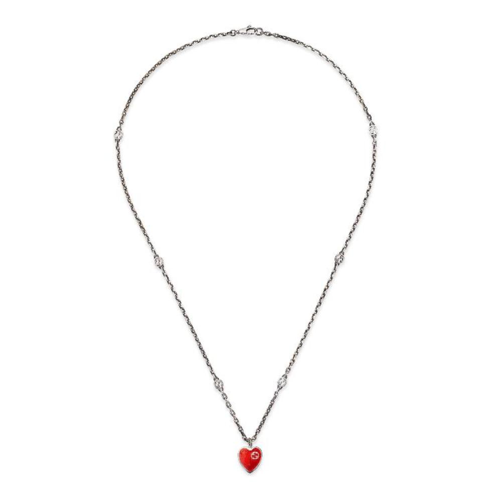 구찌 여성 목걸이 645545 J89B4 1192 Gucci Heart necklace with InterlockingG이끌라구찌