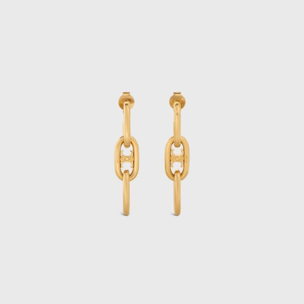 셀린느 여성 귀걸이 Triomphe Dangling Earrings in Brass with Gold finish 46Y866BRA.35OR이끌라셀린느