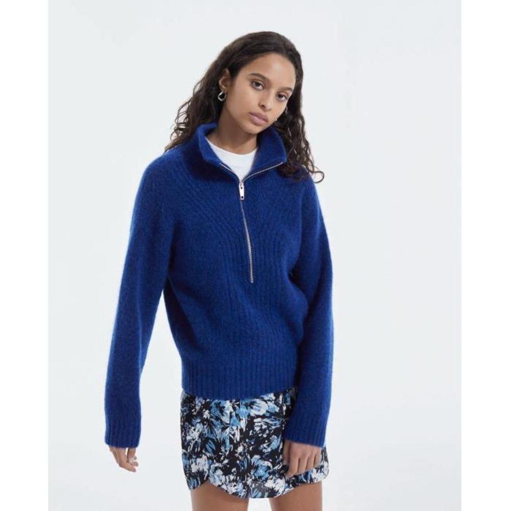 더쿠플스 여성 니트웨어 Blue sweater in alpaca wool w/roll neck FPUL24009KBLU01이끌라더쿠플스