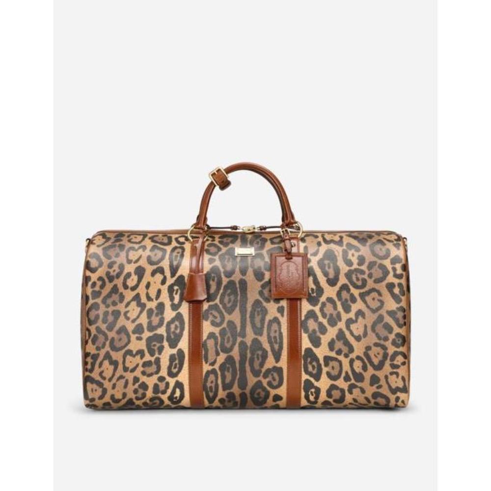 돌체앤가바나 남성 서류백 비즈니스백 Medium travel bag in leopard print Crespo with branded plate BB2206AW384HYNBM이끌라돌체 앤 가바나