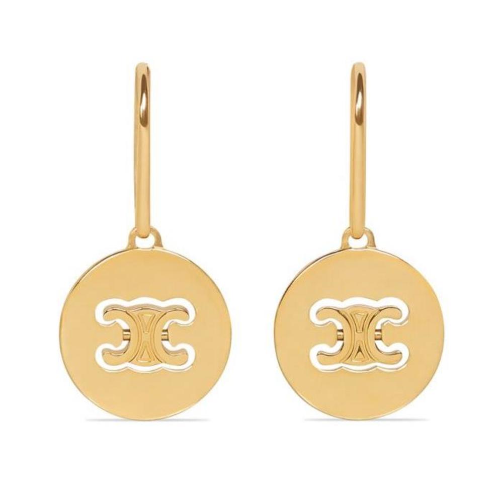 셀린느 여성 귀걸이 Triomphe Swivel Earrings In Brass With Gold Finish CELN67XKGOLZZZZZ00이끌라셀린느
