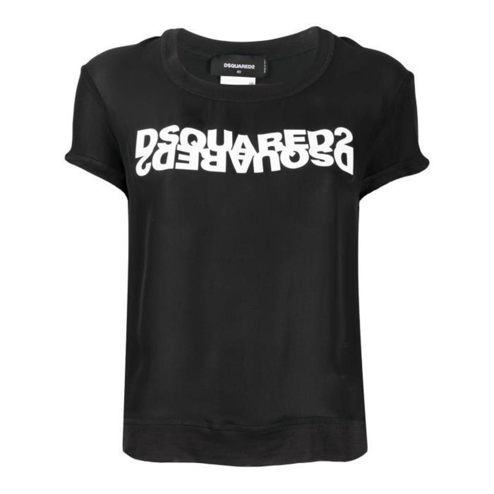 디스퀘어드 여성 티셔츠 맨투맨 로고 프린트 티셔츠 S75NC0917S52626이끌라디스퀘어드