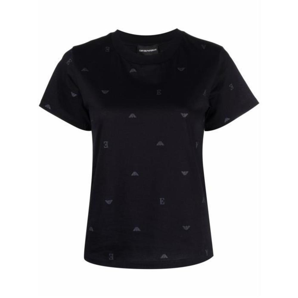 아르마니 여성 블라우스 셔츠 로고 프린트 반소매 티셔츠 3L2T7P2J95Z이끌라아르마니