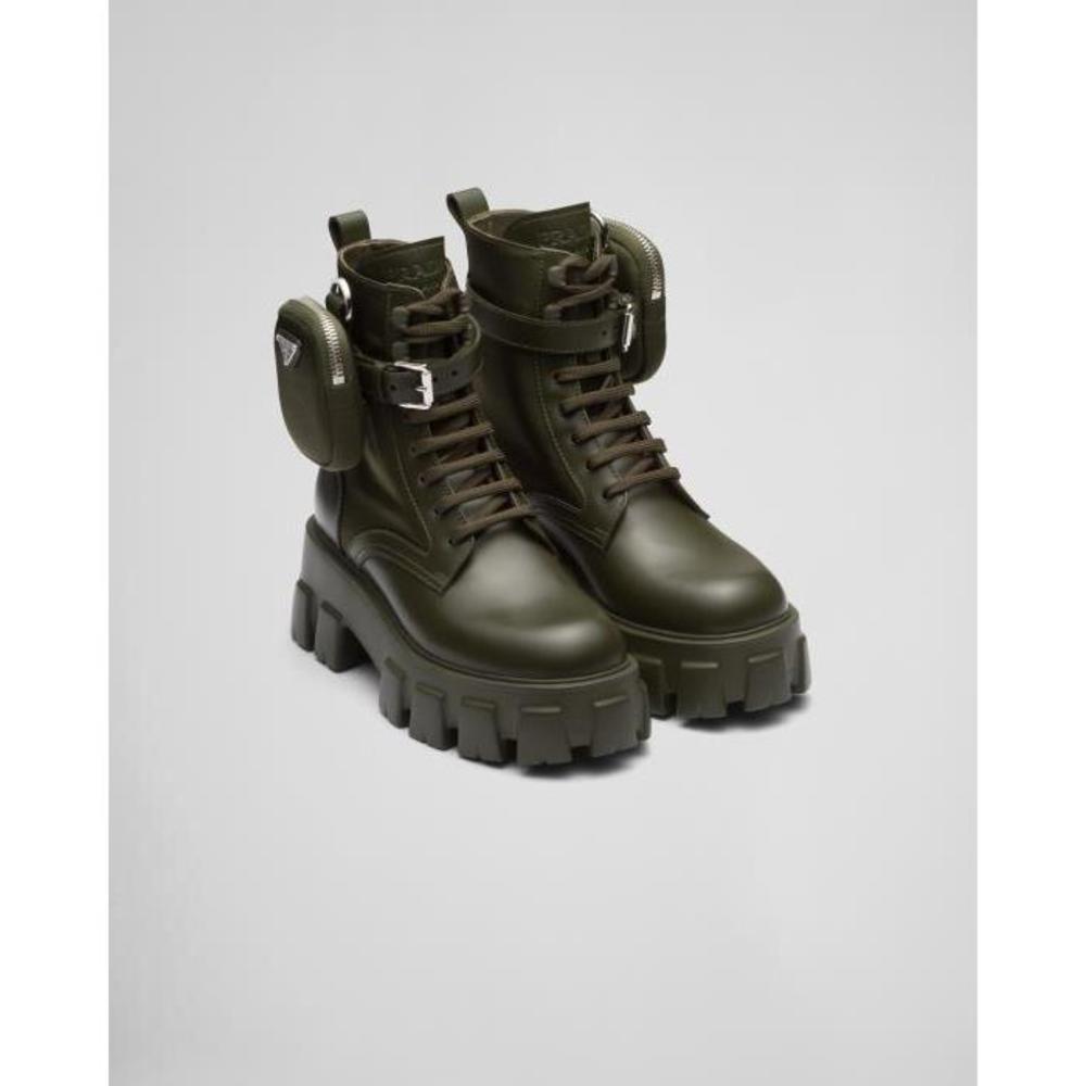 프라다 여성 부츠 1T255M_3LJS_F0161_F_B055 Monolith leather and Re Nylon boots with pouch이끌라프라다