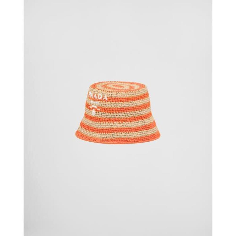 프라다 여성 모자 1HC137_2D1N_F0P6K Crochet bucket hat이끌라프라다