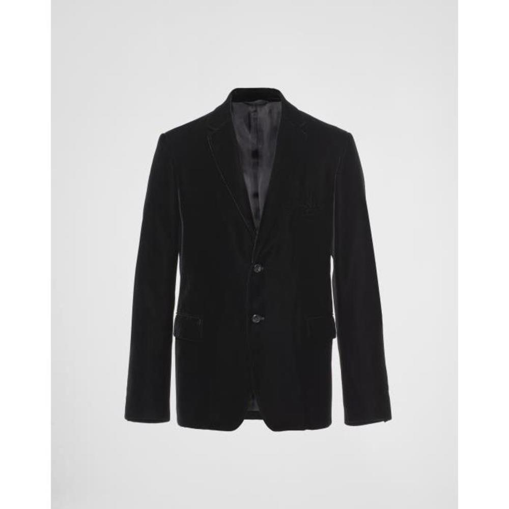 프라다 남성 자켓 블레이저 UGN180_1Z8W_F0002_S_221 Single breasted velvet jacket이끌라프라다