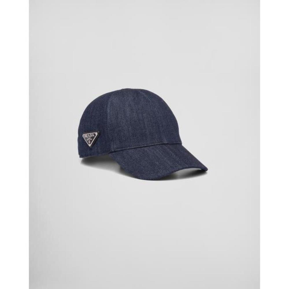 프라다 여성 모자 1HC274_AJ6_F0008 Denim baseball cap이끌라프라다