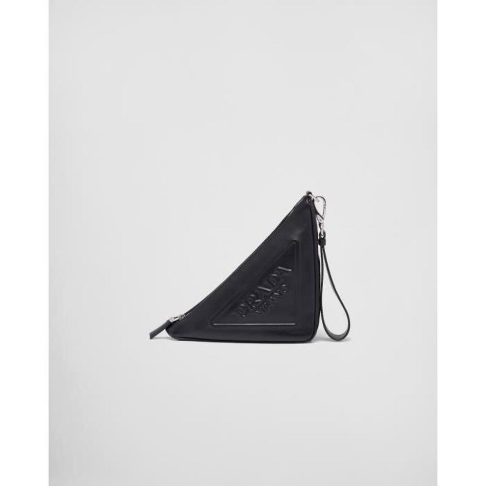 프라다 여성 클러치 미니백 1NE039_2BYA_F0002 Leather Prada Triangle pouch이끌라프라다