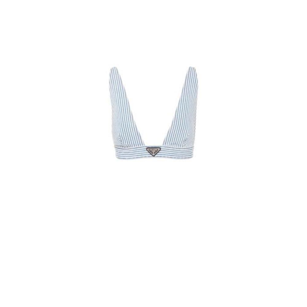 프라다 여성 티셔츠 맨투맨 GFT011_10G3_F0E93_S_212 Striped denim top이끌라프라다