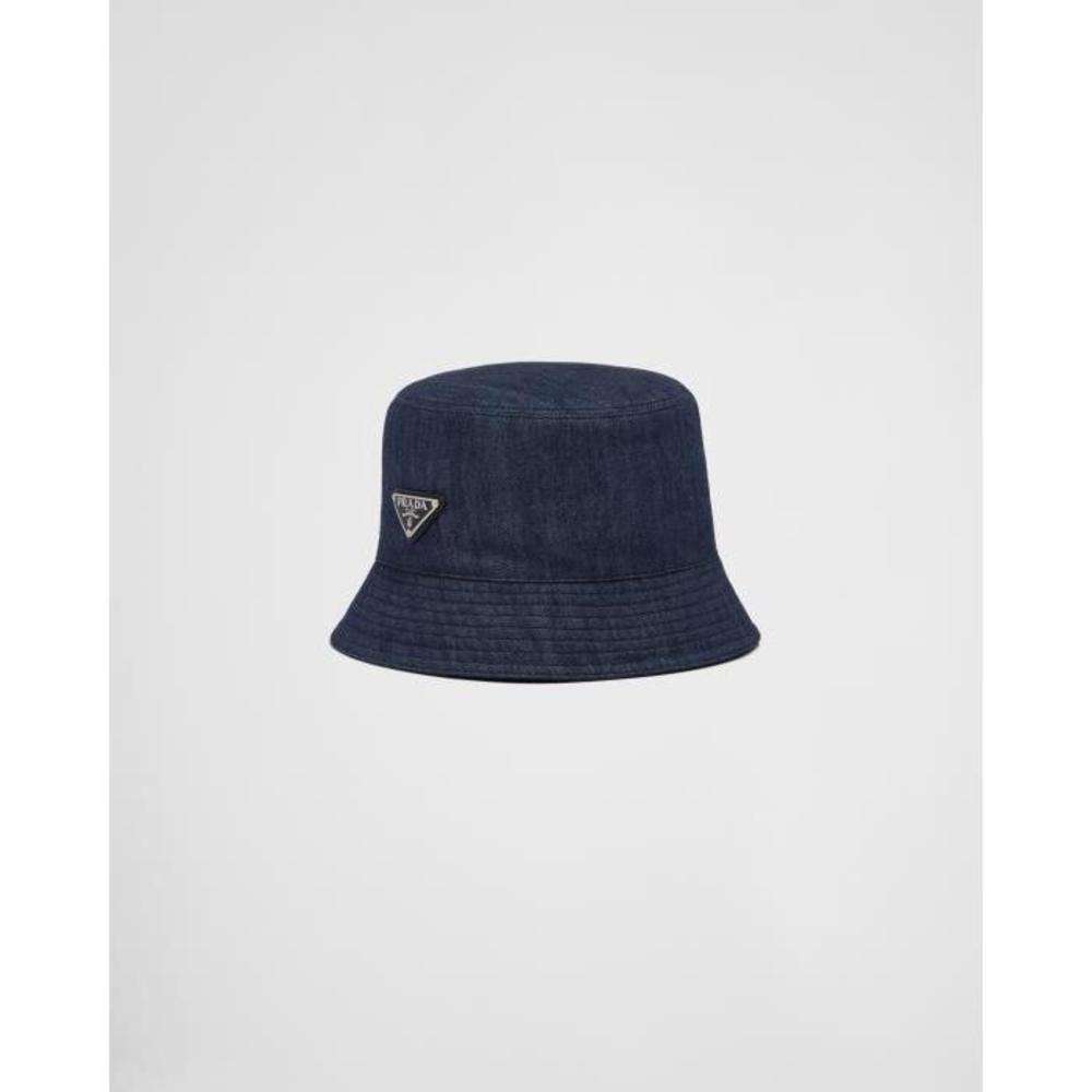 프라다 여성 모자 1HC137_AJ6_F0008 Denim bucket hat이끌라프라다