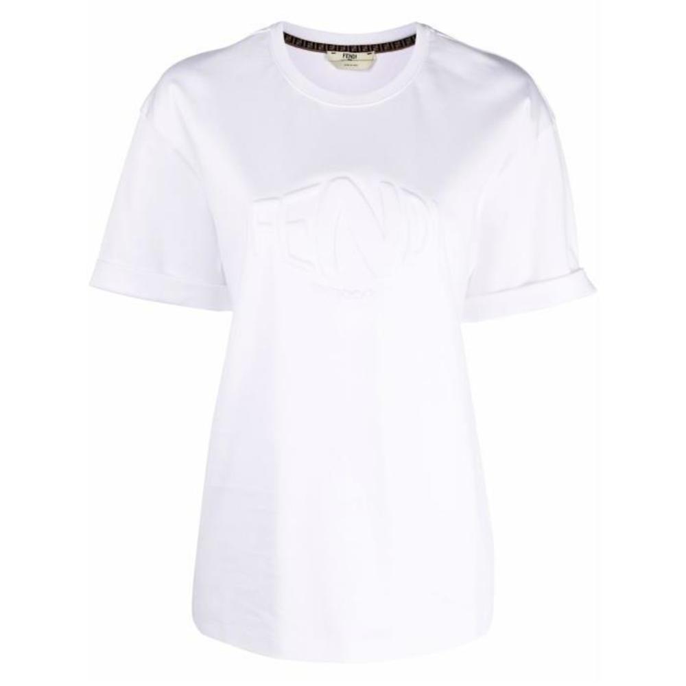 펜디 여성 블라우스 셔츠 엠보스드 로고 티셔츠 FS7375AG78이끌라펜디
