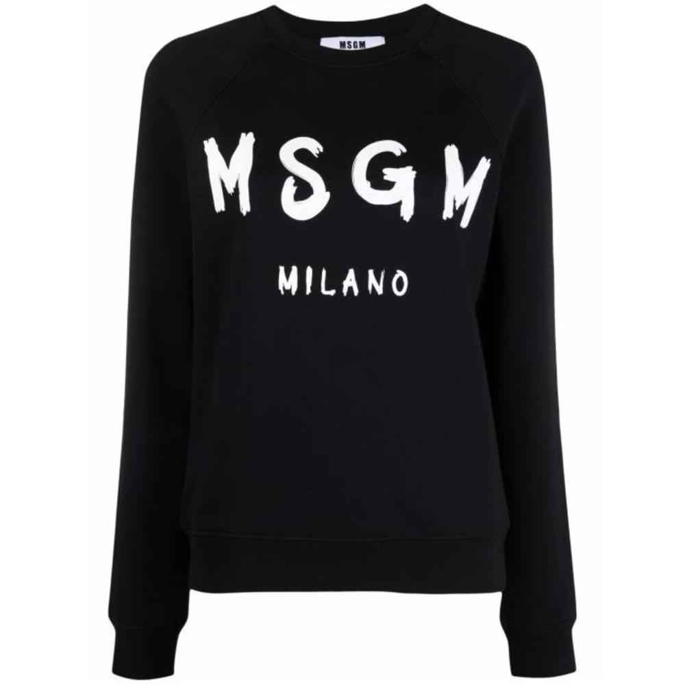 MSGM 여성 블라우스 셔츠 로고 프린트 크루 넥 스웨트셔츠 2000MDM513200001이끌라MSGM