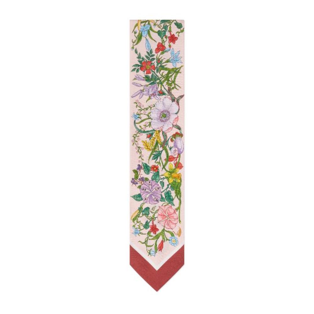 구찌 여성 스카프 숄 700424 3G001 5800 Floral print silk neck bow 하이엔드이끌라구찌
