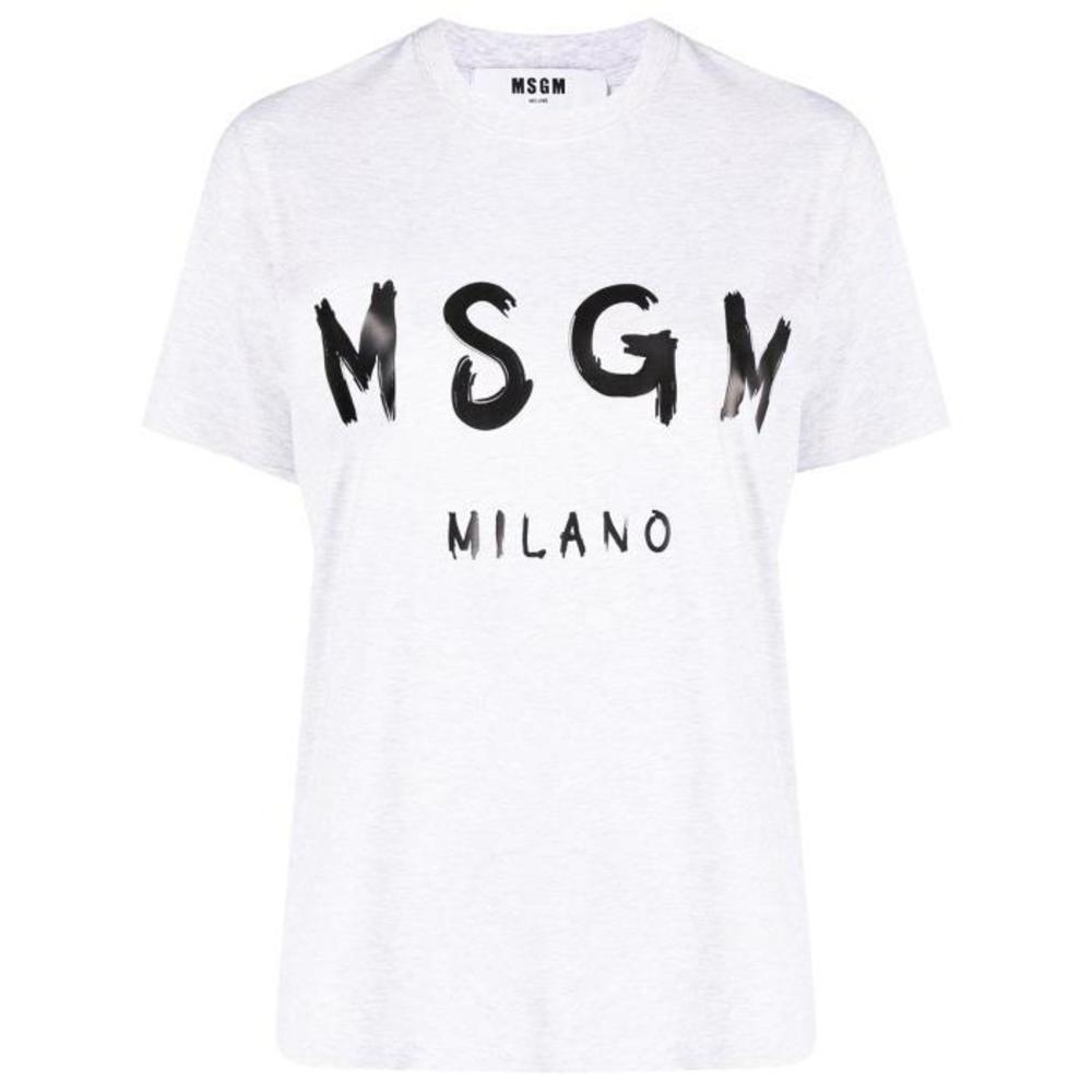 MSGM 여성 블라우스 셔츠 로고 프린트 티셔츠 2000MDM510200005이끌라MSGM