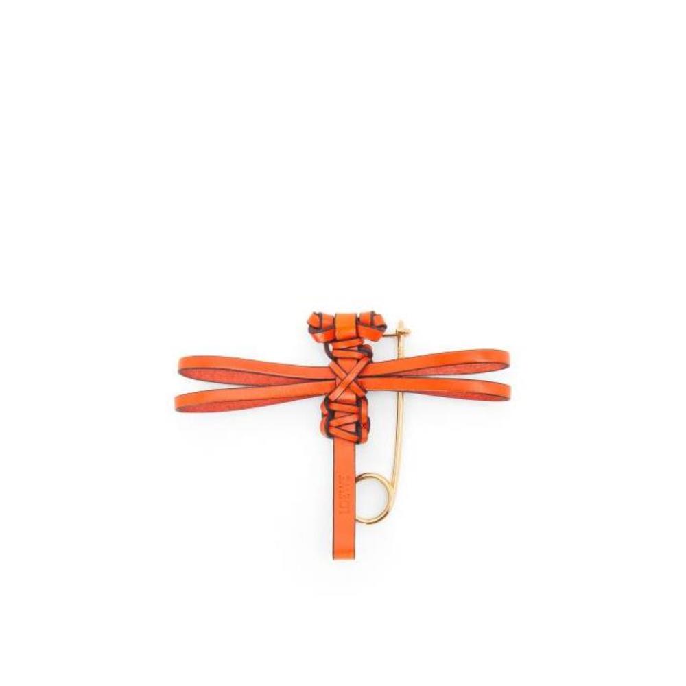 로에베 여성 키링 가죽소품 Dragonfly pin charm in calfskin&amp;metal Orange C621232X88이끌라로에베