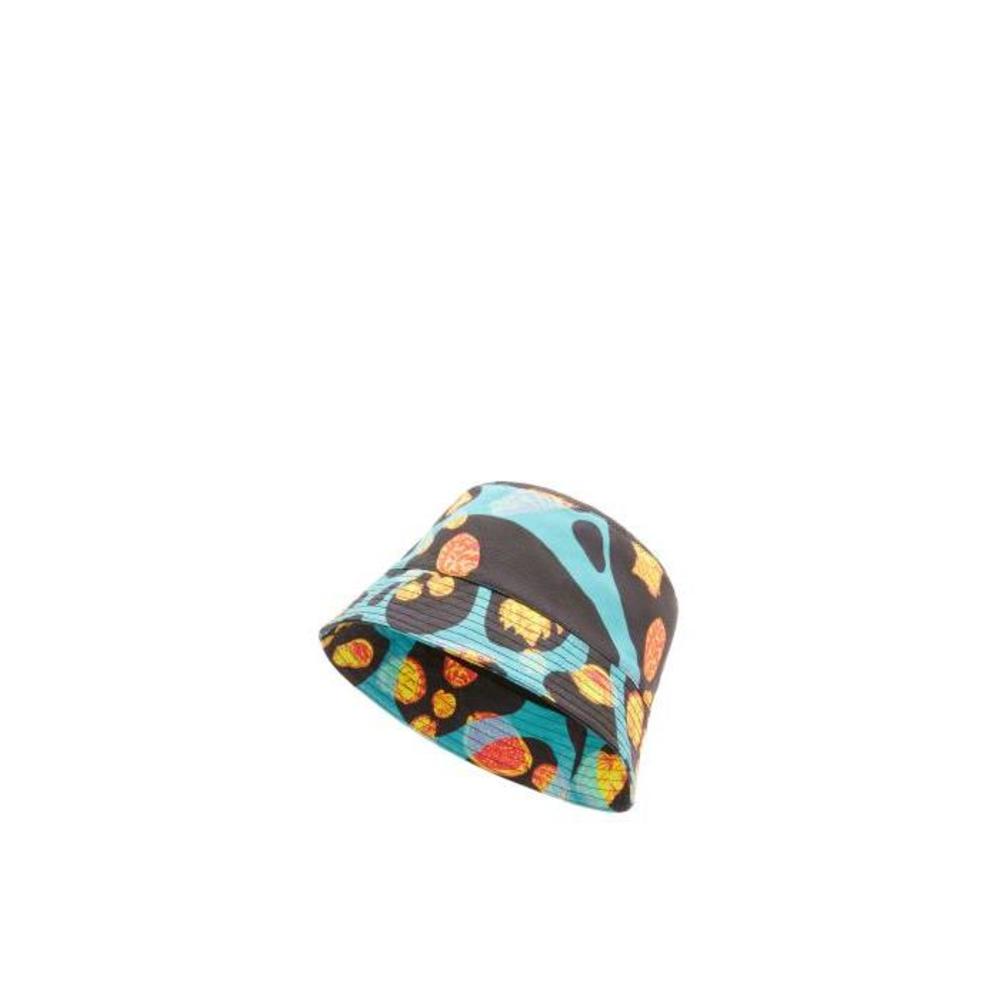 로에베 여성 모자 Shell bucket hat in canvas&amp;calfskin Black K820HB1X24이끌라로에베