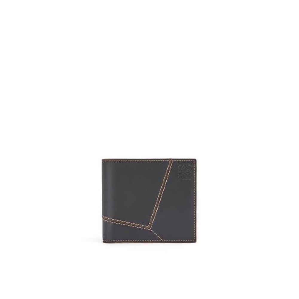 로에베 남성 반지갑 Puzzle stitches bifold coin wallet in smooth calfskin Black C510501X01이끌라로에베