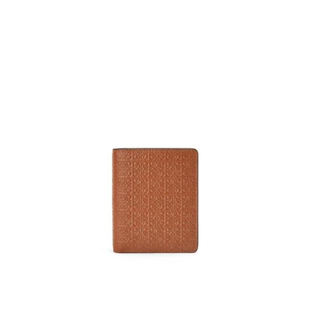 로에베 여성 반지갑 Repeat compact zip wallet in embossed calfskin Tan C499Z41X04이끌라로에베