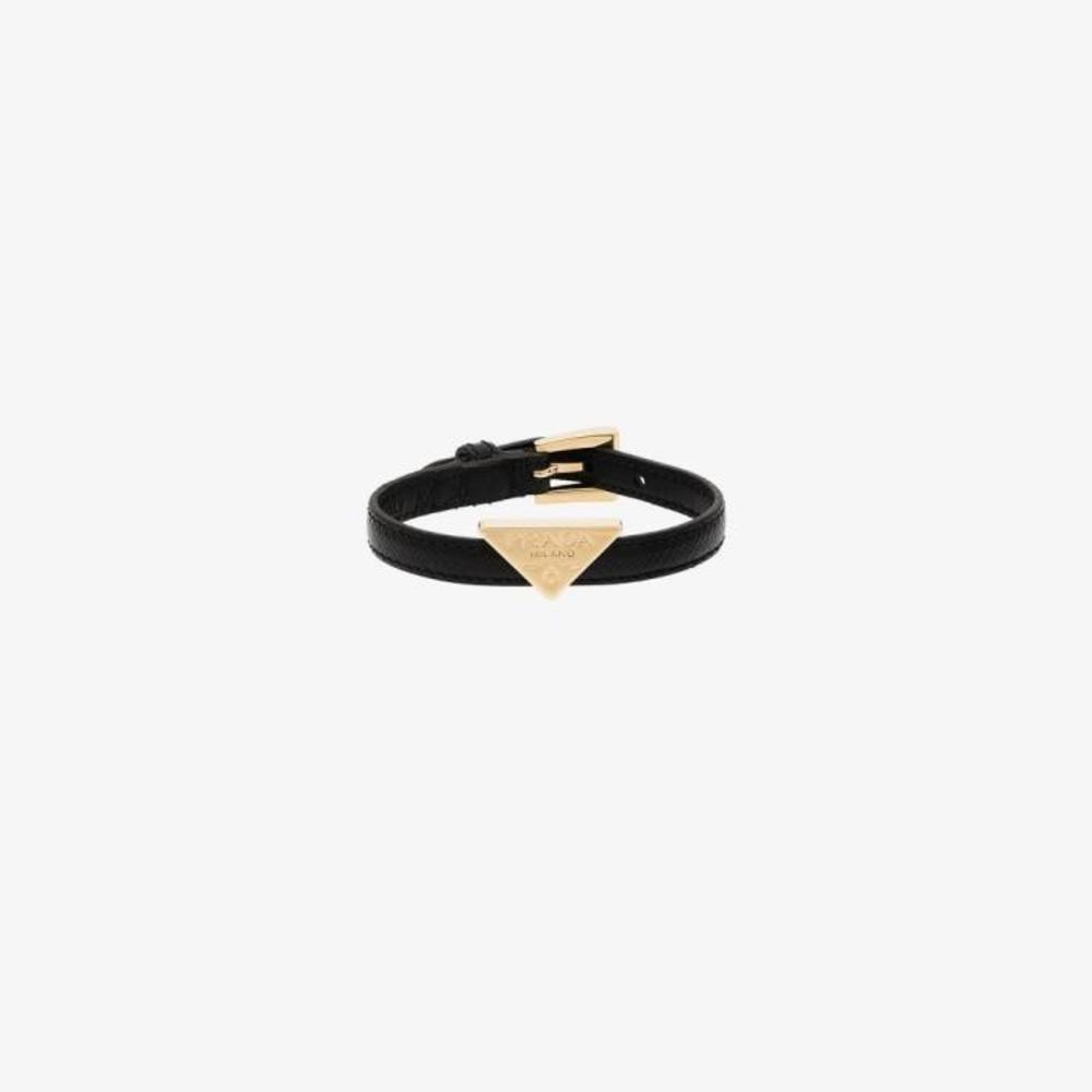 프라다 여성 팔찌 black triangle logo leather bracelet 17401977_1IB341053이끌라프라다