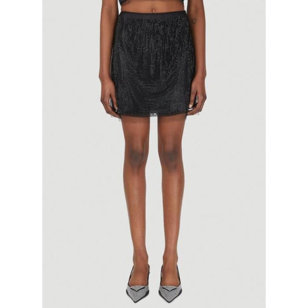 프라다 여성 스커트 Micro Stud Skirt in Black pra0247002blk이끌라프라다