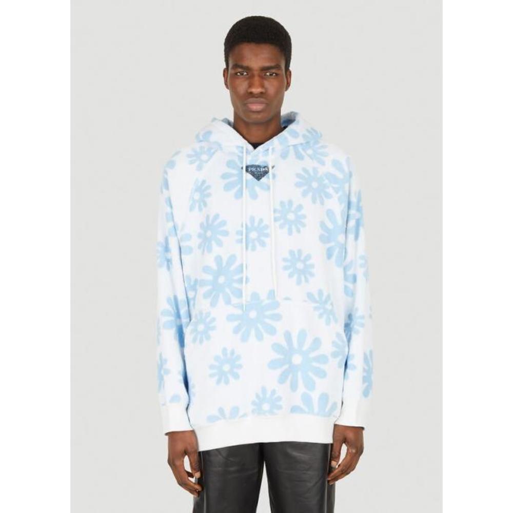 프라다 남성 후드티 후드집업 Floral Fleece Hooded Sweatshirt in Light Blue pra0148024blu이끌라프라다
