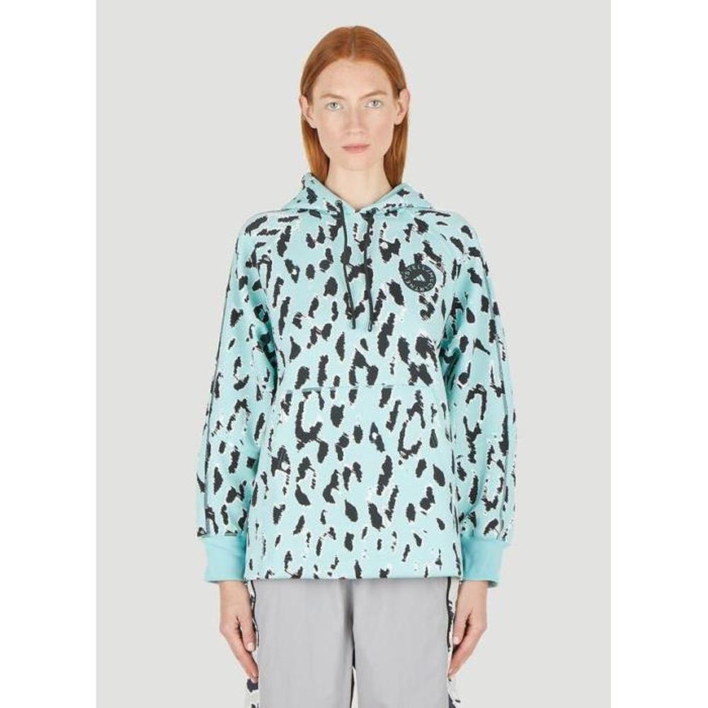 스텔라맥카트니 여성 스포츠 아웃도어 Leopard Print Hooded Sweatshirt in Blue asm0247015blu이끌라아디다스