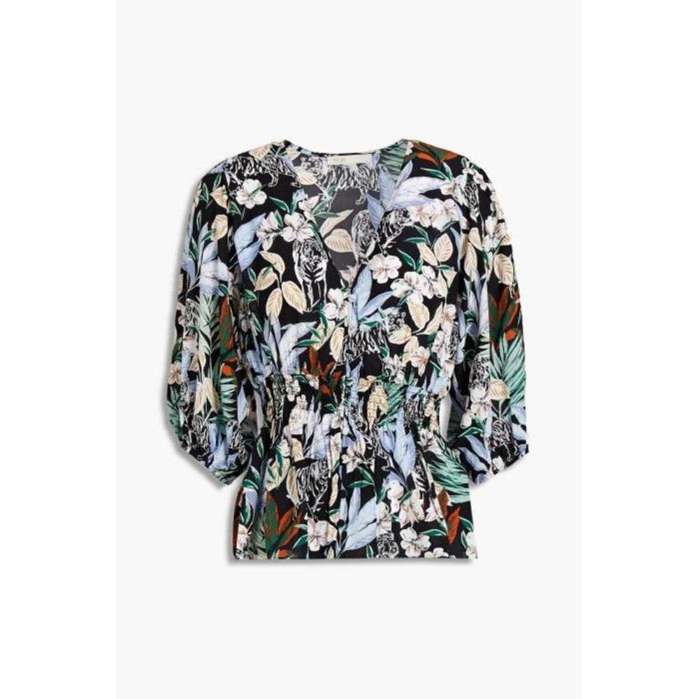 마쥬 여성 블라우스 셔츠 Shirred floral print crepe de chine blouse 38063312417925582이끌라마쥬
