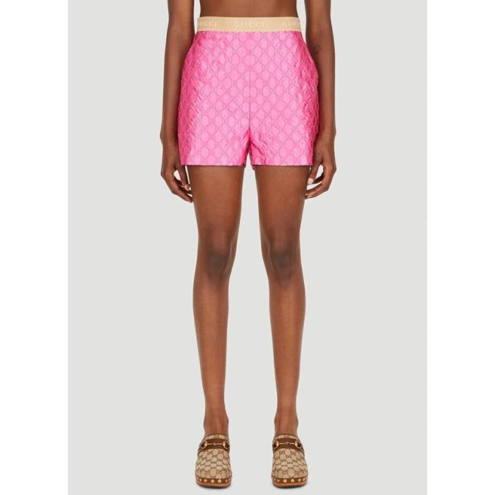 구찌 여성 바지 데님 GG Embroidered Shorts in Pink guc0250047pin이끌라구찌