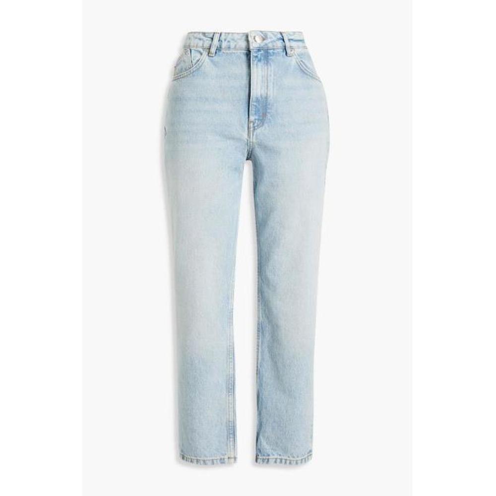 마쥬 여성 바지 데님 Cropped faded high rise tapered jeans 36856120585499055이끌라마쥬
