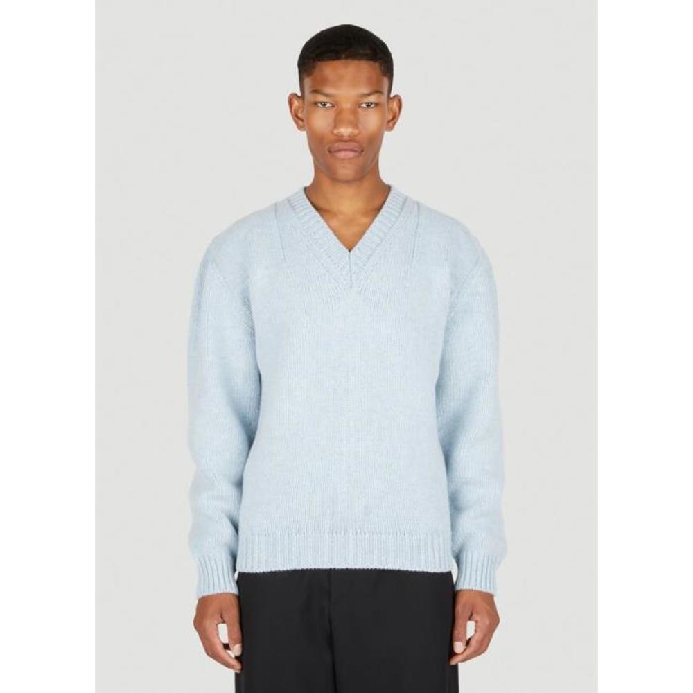 프라다 남성 니트웨어 Shetland Knit Sweater in Light Blue pra0150013blu이끌라프라다