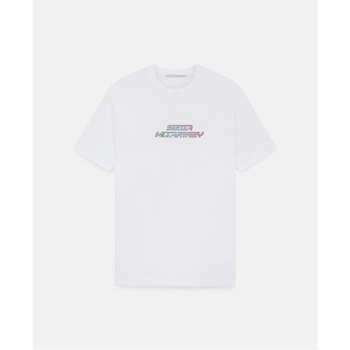 스텔라맥카트니 여성 티셔츠 맨투맨 Gel Logo Cotton T Shirt 381701SPW359000이끌라스텔라 맥카트니