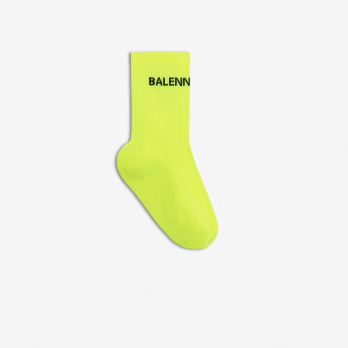 발렌시아가 남성 양말 Mens Balenciaga Socks in Yellow Fluo/silver 585526479B07260이끌라발렌시아가