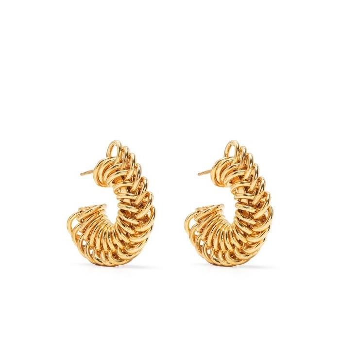 보테가베네타 여성 귀걸이 Gold plated Disk hoops earrings 16976765_665776VAHU0이끌라보테가베네타