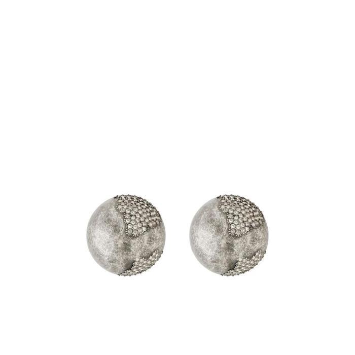 생로랑 여성 귀걸이 Silver Tone Crystal Embellished Stud Earrings 18430847_720059Y1526이끌라생로랑