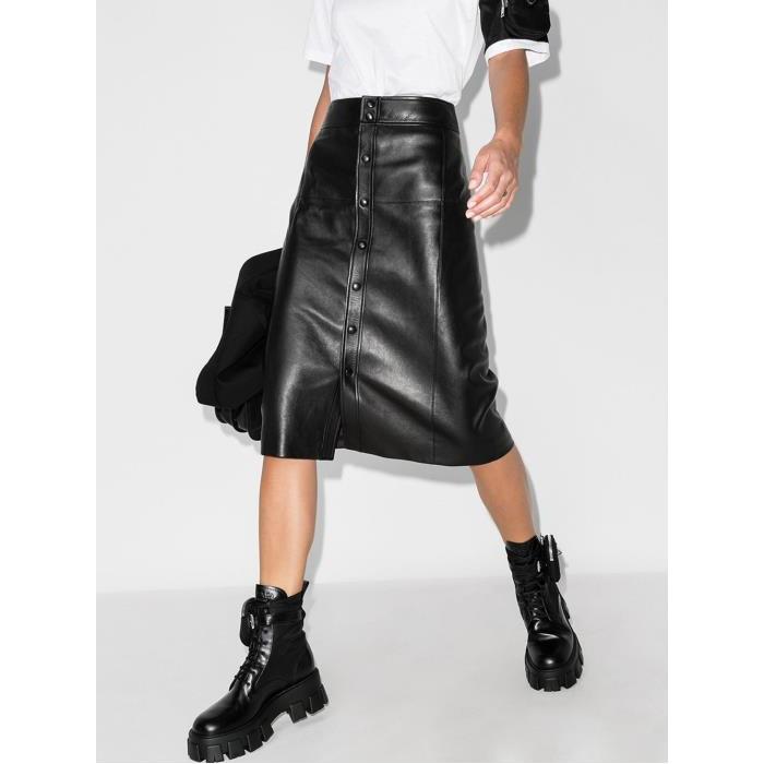 생로랑 여성 스커트 black leather midi skirt 15380454_624536Y5OA2이끌라생로랑