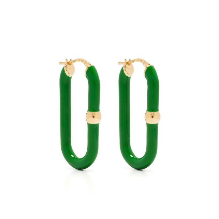 보테가베네타 여성 귀걸이 gold plated Chains enamel hoop earrings 18009145_707795VAHU4이끌라보테가베네타