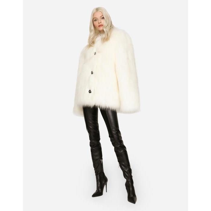 돌체앤가바나 여성 자켓 블레이저 White fox effect faux fur jacket F26L6FFUST8W0001이끌라돌체 앤 가바나