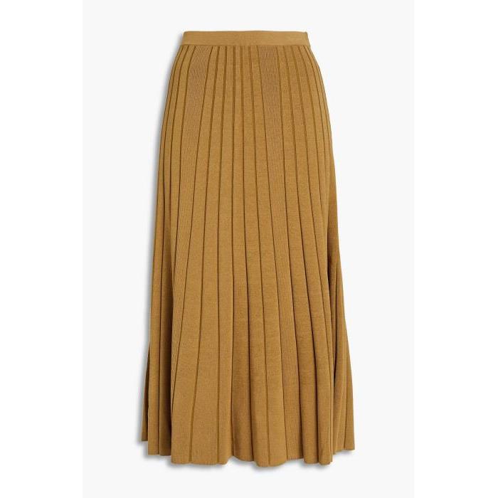 산드로 여성 스커트 Light brown Elydia ribbed knit midi skirt | SANDRO | THE OUTNET 38063312419119946이끌라산드로